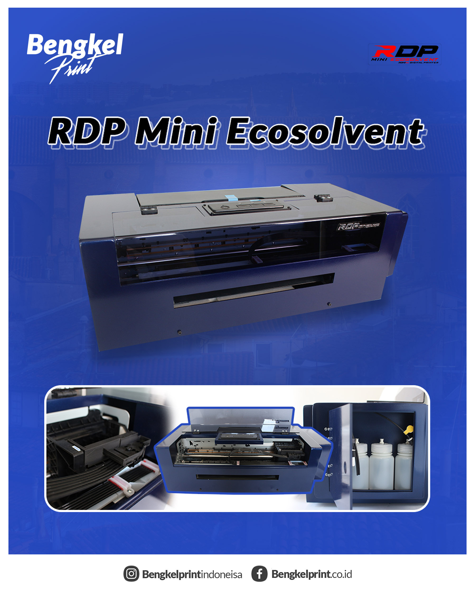 mesin printer RDP Ecosolvent unutk cetak stiker