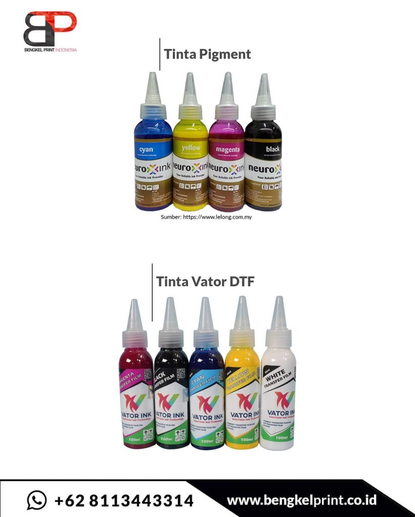 perbedaan tinta pigment dan vator ink 