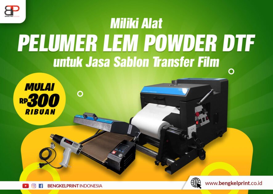 jenis Alat Pelumer Lem Powder DTF Pada PET Film