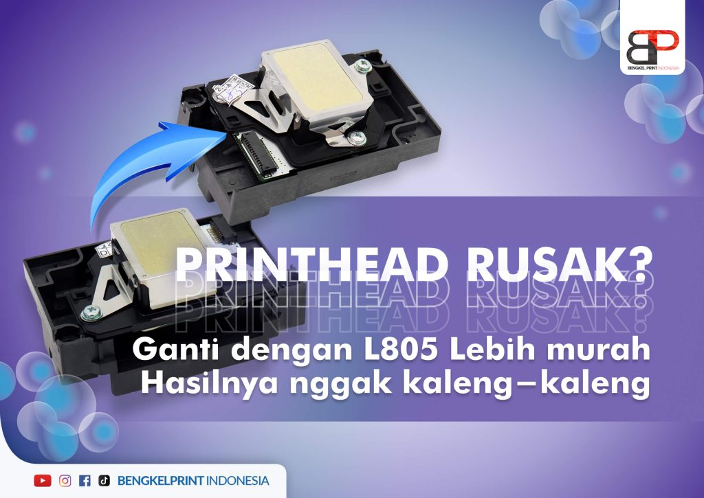cara mengganti printhead L1800 yang rusak dengan mengganti dengan printhead L805 epson