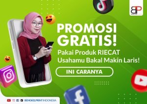 Promosi gratis pakai produk riecat