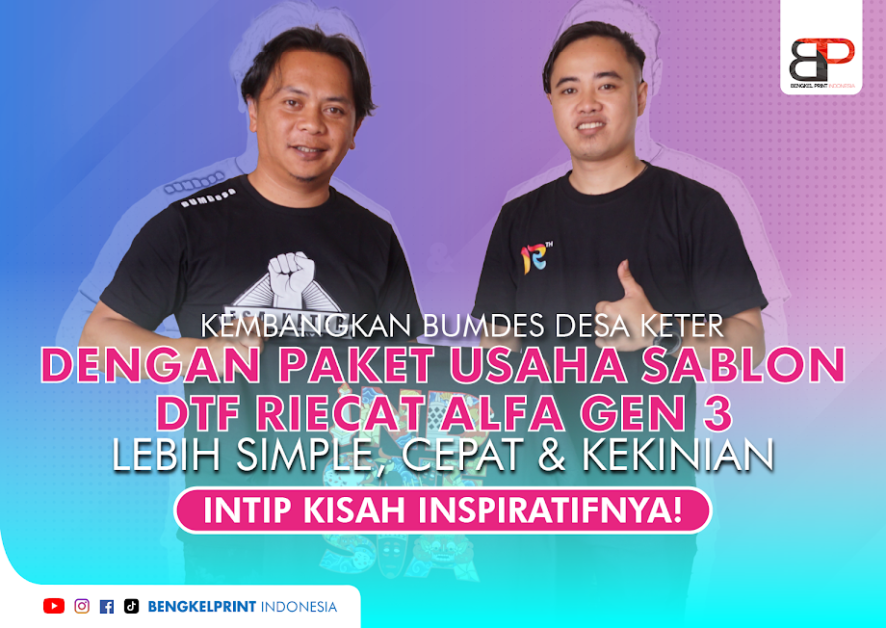 Paket Usaha Sablon DTF GEN 3 Untuk BUMDES Minahasa