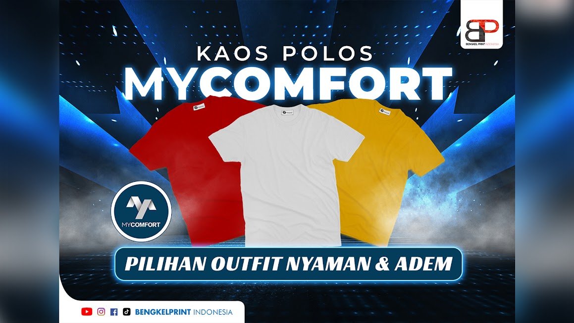 Kaos Polos My Comfort 30s Murah dan Nyaman – Bengkel Print