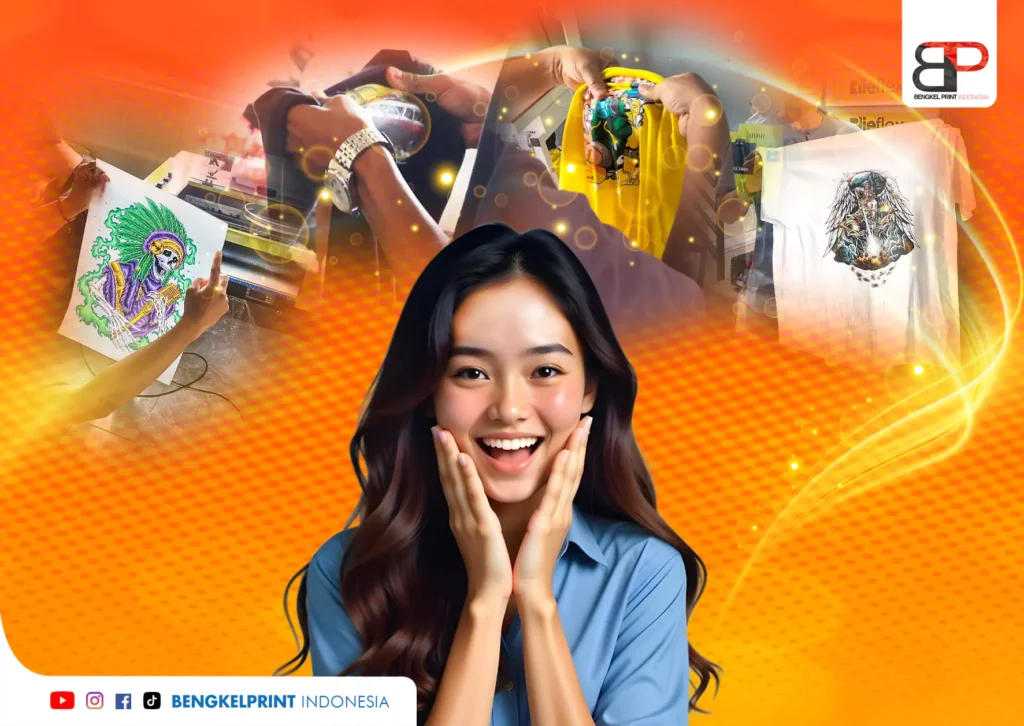 Contoh Kualitas hasil sablon kaos menggunakan metode cetak dtf