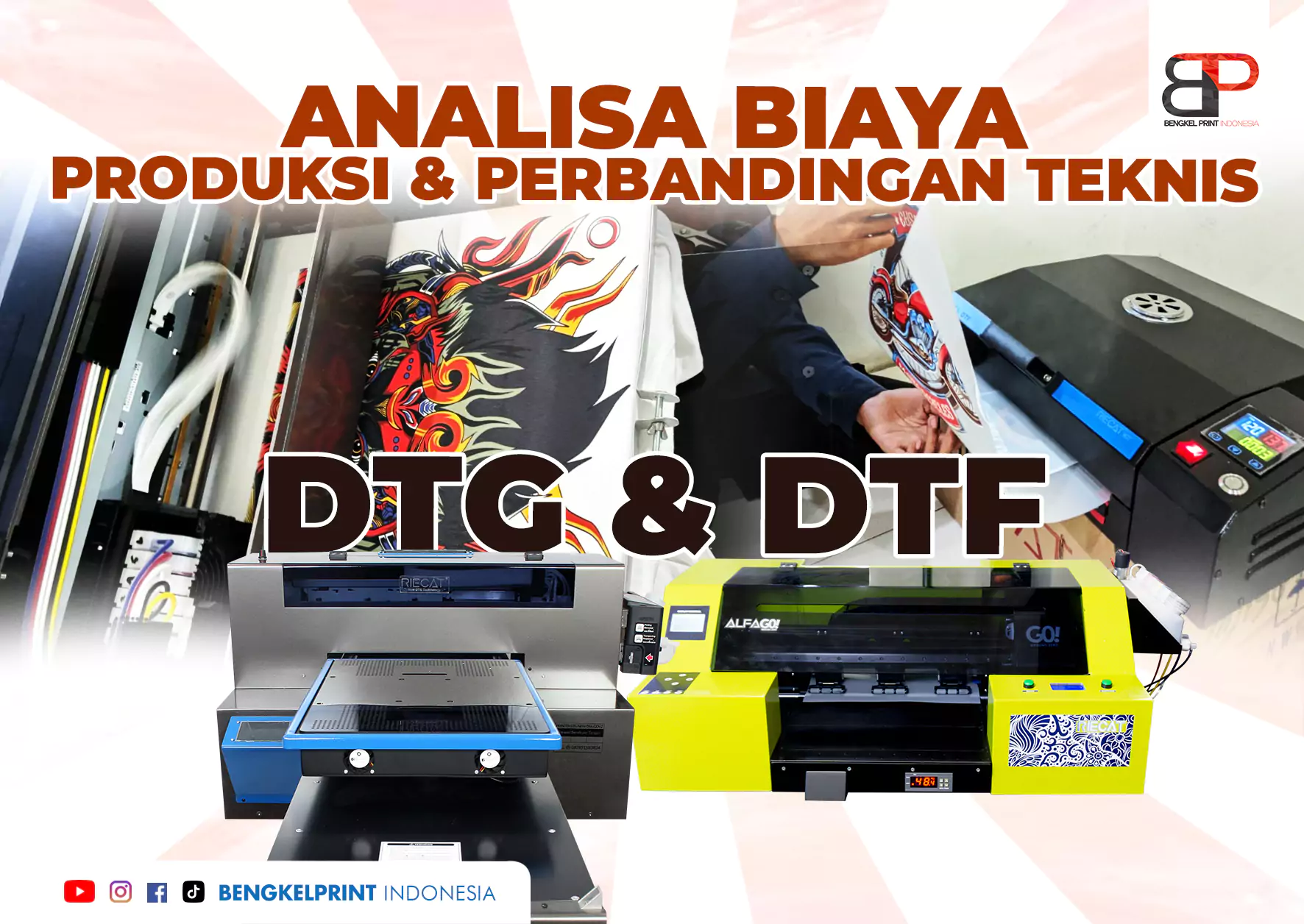 Analisa Biaya Produksi dan Perbandingan Teknik DTF dan DTG Lebih Baik Mana untuk Usaha