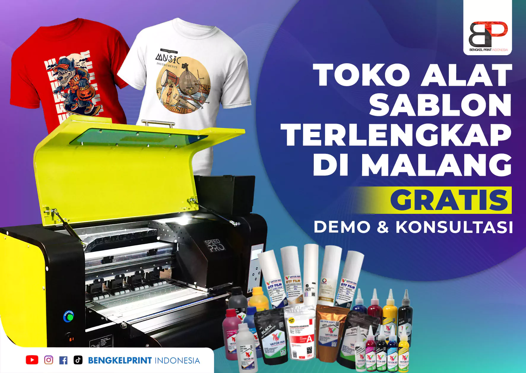 Toko Alat Sablon Terlengkap di Malang - Gratis Demo & Konsultasi!