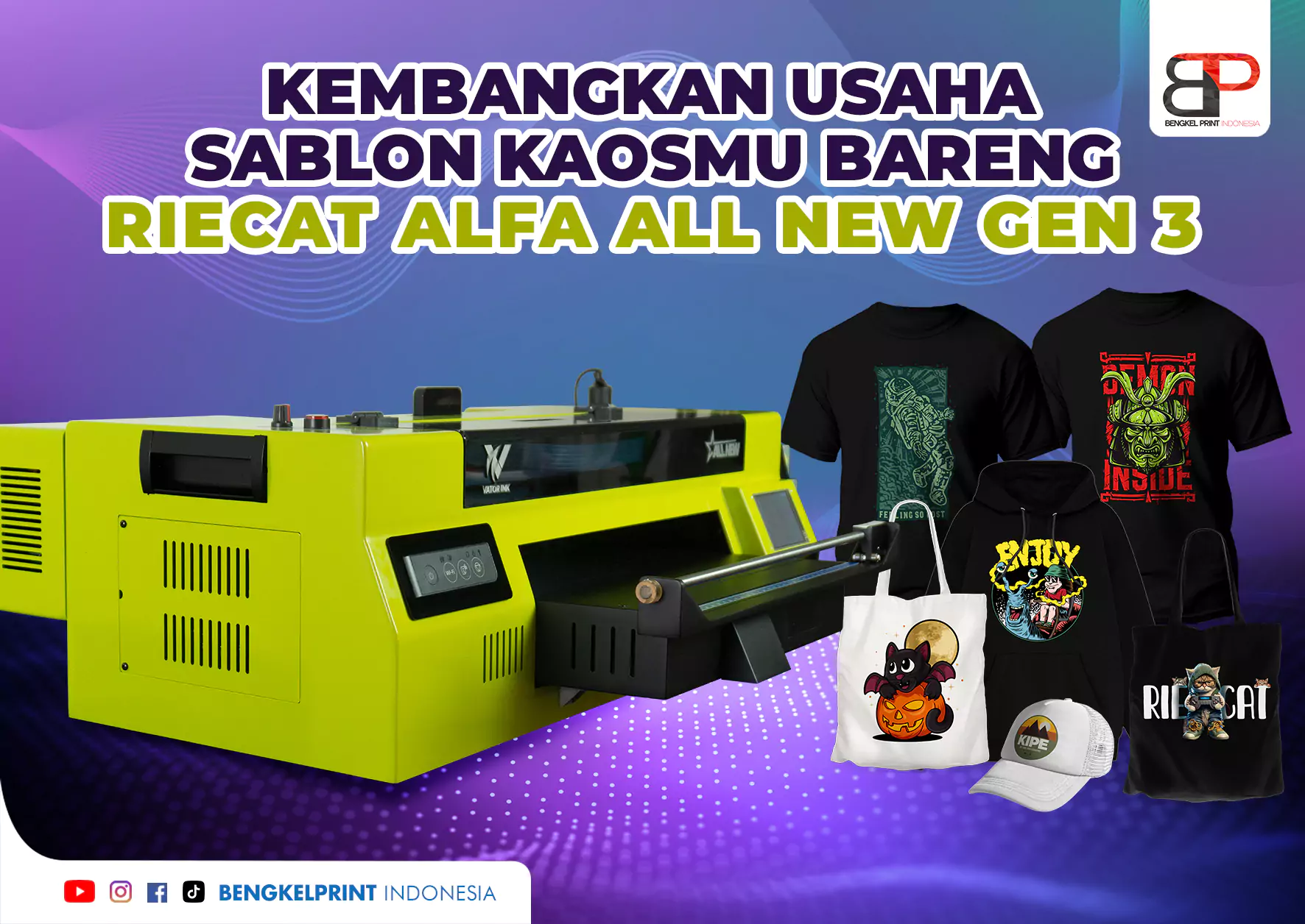kembangkan usaha sablon kaos bareng riecat