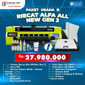 Paket Usaha DTF Riecat Alfa All New Gen 3 With Oven DTF